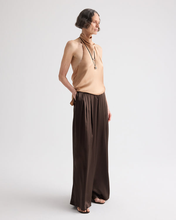 TWP Brush Flowy Halter Top in Silk Charmeuse view 4