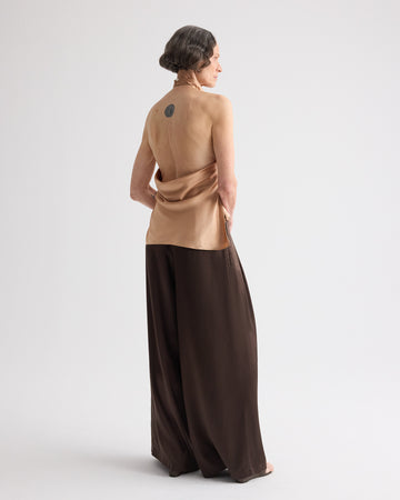 TWP Brush Flowy Halter Top in Silk Charmeuse view 5