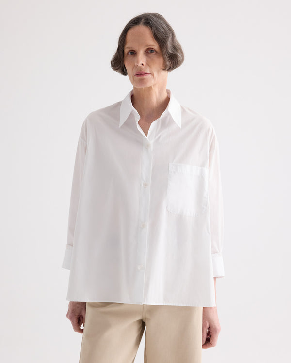 TWP White Newest Earl in Superfine Cotton view 3