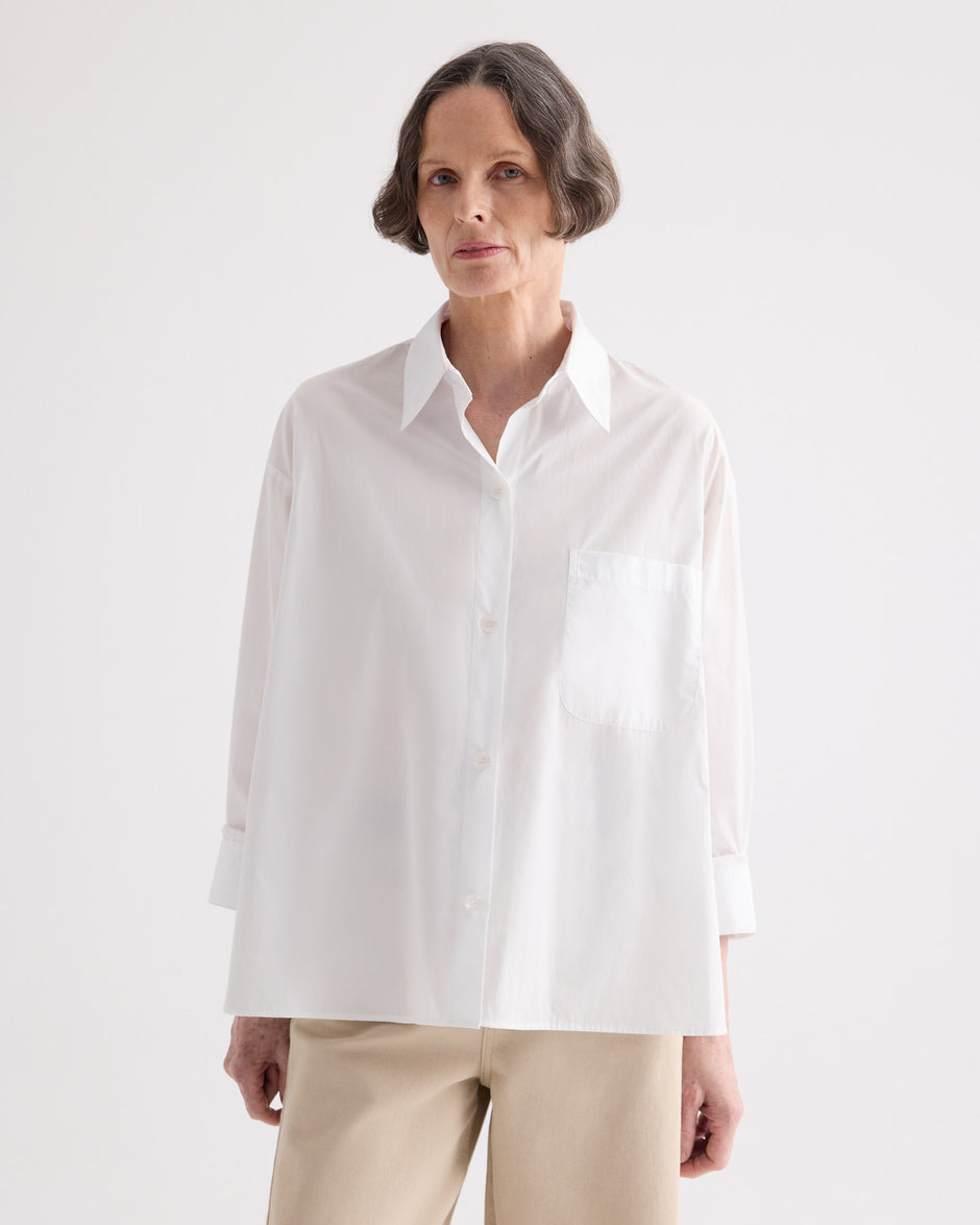 TWP White Newest Earl in Superfine Cotton view 3