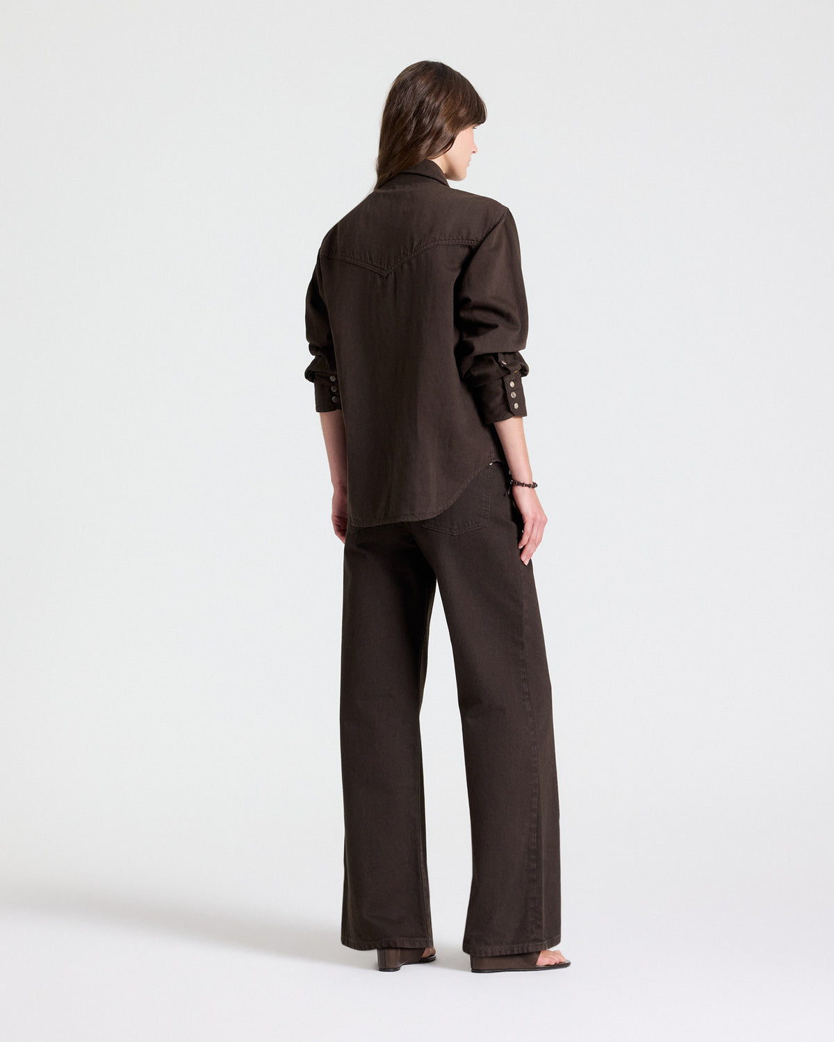 TWP Chocolate Yellowstone Shirt in Japanese Denim view 6