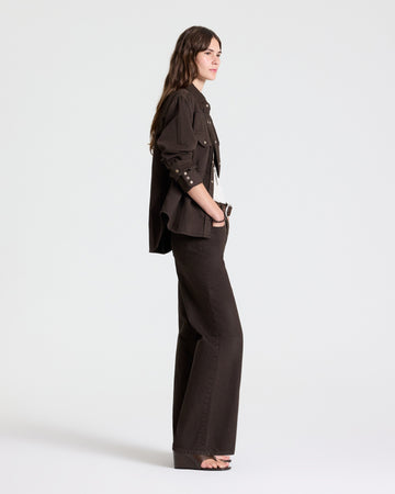TWP Chocolate Yellowstone Shirt in Japanese Denim view 5