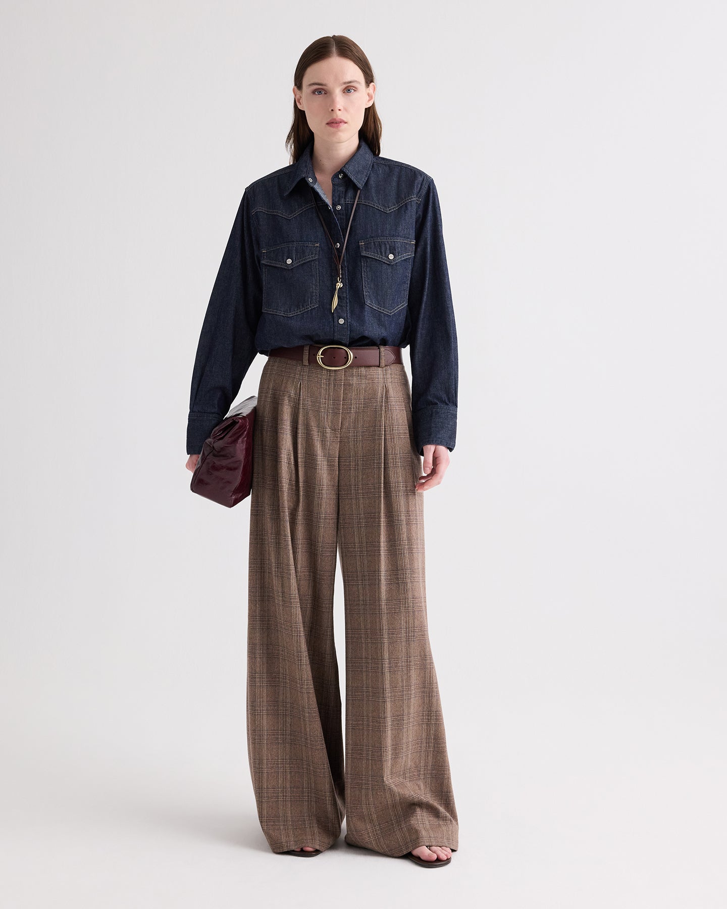 TWP Indigo resin Yellowstone in Denim Shirting view 2
