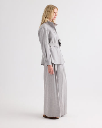 TWP Light heather grey Avery Pant in Wool Flannel view 2