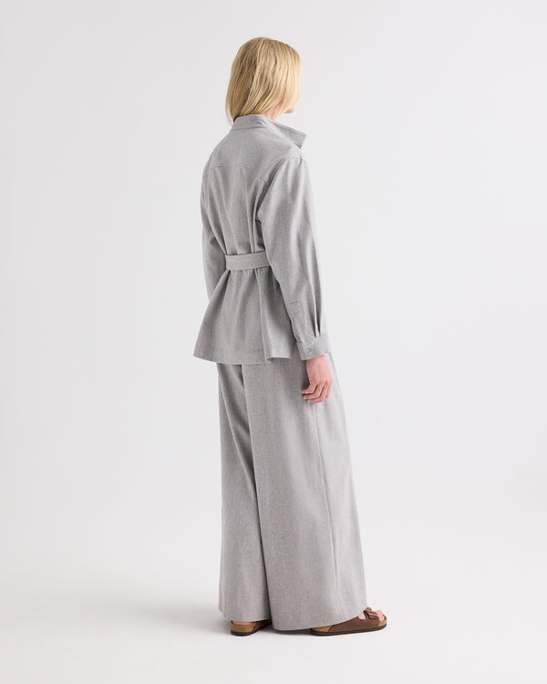 TWP Light heather grey Avery Pant in Wool Flannel view 4