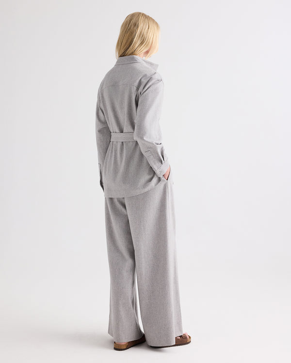 TWP Light heather grey Tamzin Jacket in Wool Flannel view 5