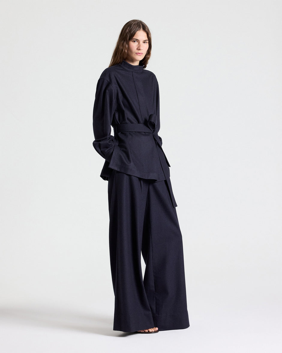 TWP Midnight Tamzin Jacket in Wool Flannel view 4