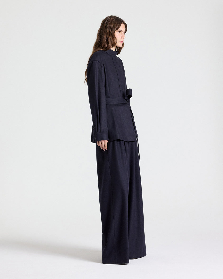 TWP Midnight Tamzin Jacket in Wool Flannel view 5