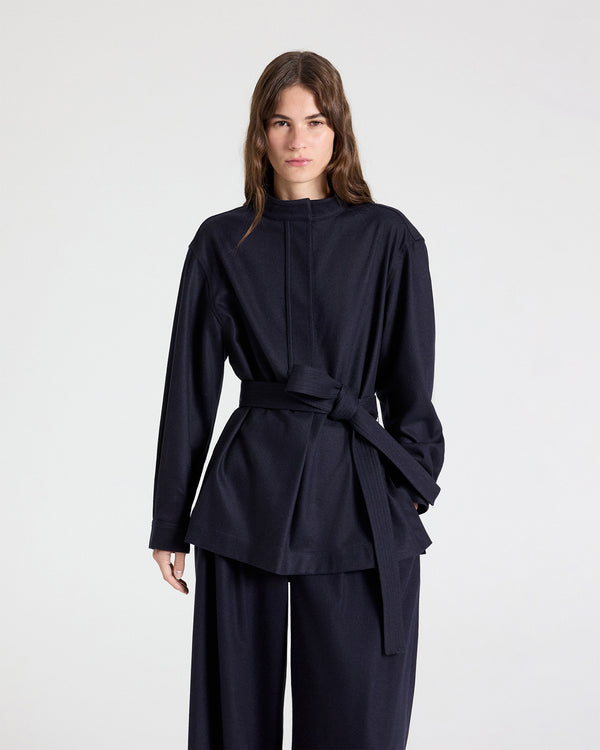 TWP Midnight Tamzin Jacket in Wool Flannel view 2