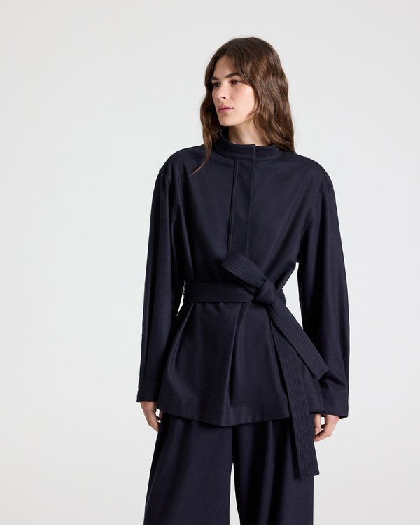 TWP Midnight Tamzin Jacket in Wool Flannel view 1