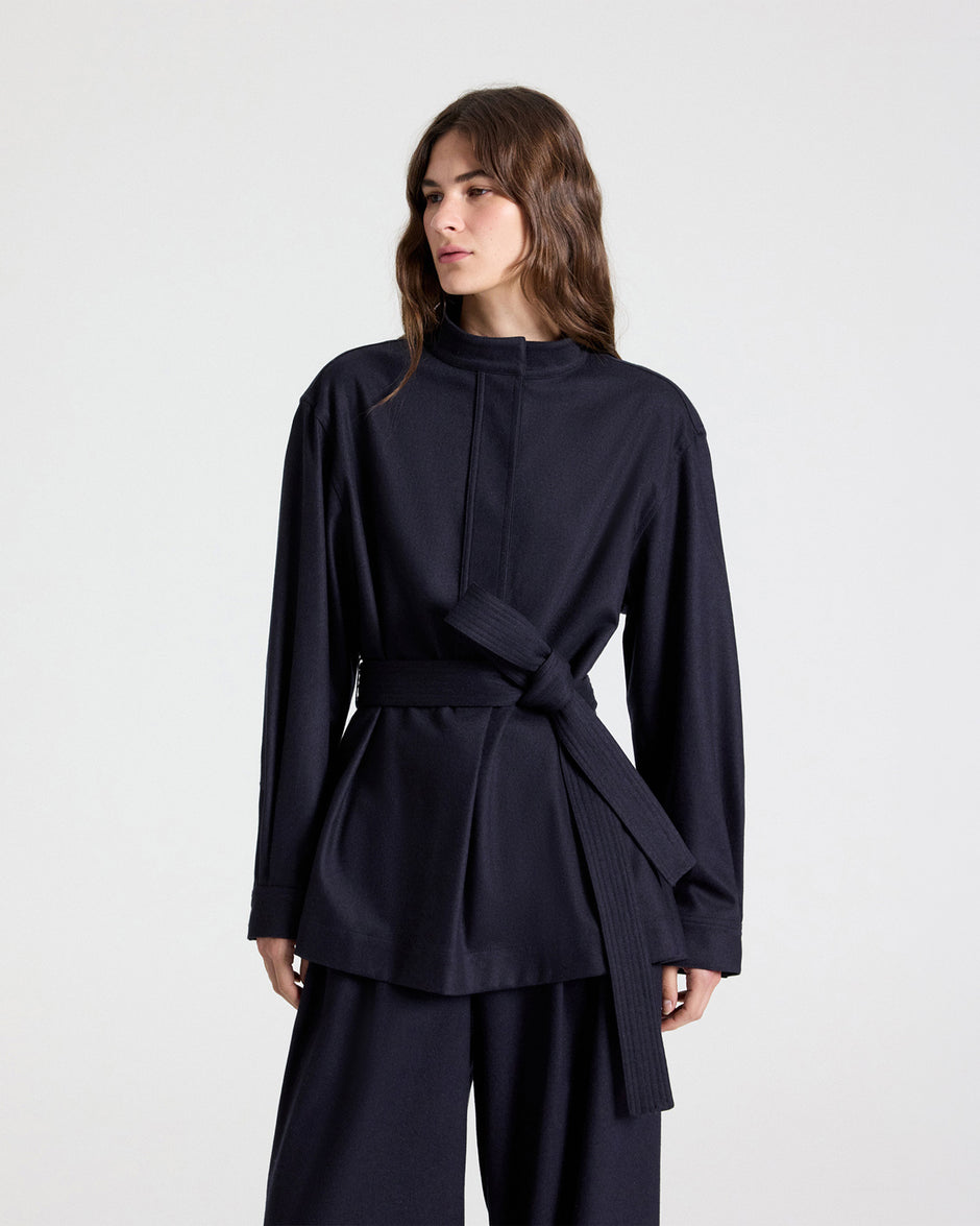 TWP Midnight Tamzin Jacket in Wool Flannel view 1