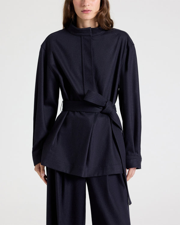 TWP Midnight Tamzin Jacket in Wool Flannel view 3