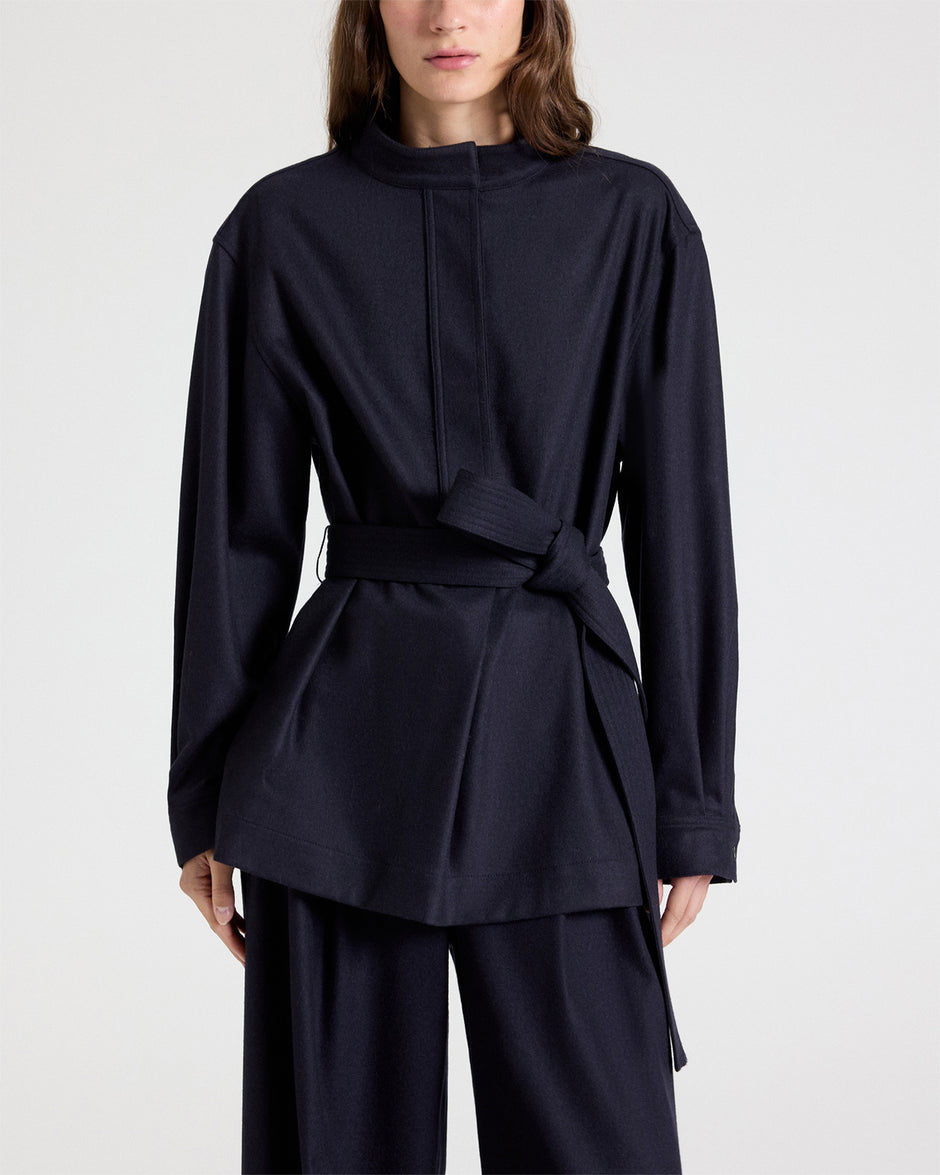 TWP Midnight Tamzin Jacket in Wool Flannel view 3