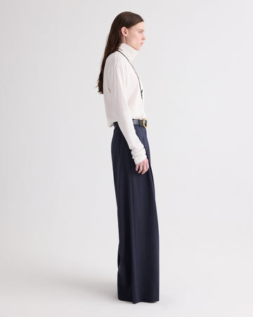 TWP White Abby Mockneck in Supima Cotton view 4