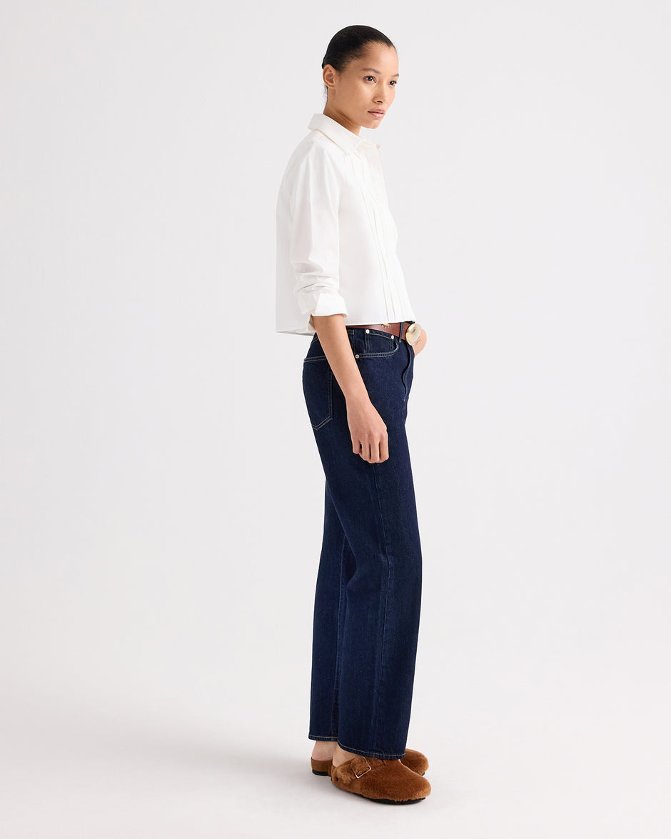 TWP White Mon Cherie Shirt in Cotton Shirting view 4