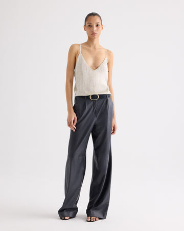 TWP Ivory / silver Simple Cami Top in Bugles and Seedbeads view 3