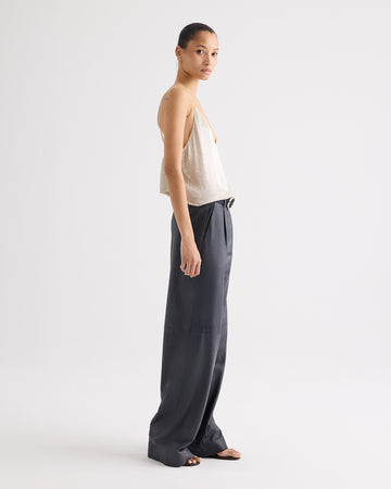 TWP Ivory / silver Simple Cami Top in Bugles and Seedbeads view 4