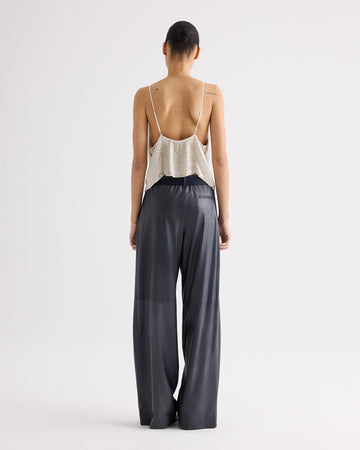 TWP Ivory / silver Simple Cami Top in Bugles and Seedbeads view 5