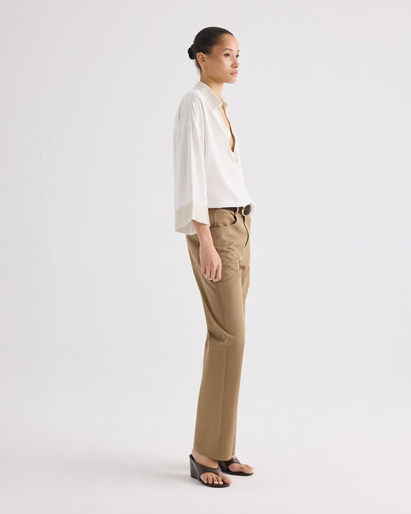 TWP Ivory C Top in Crepe Back Satin view 5