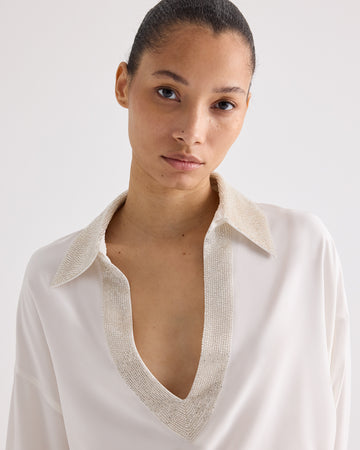 TWP Ivory C Top in Crepe Back Satin view 1