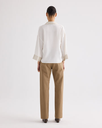 TWP British khaki Kent St Pant in Trench Chino Twill view 4
