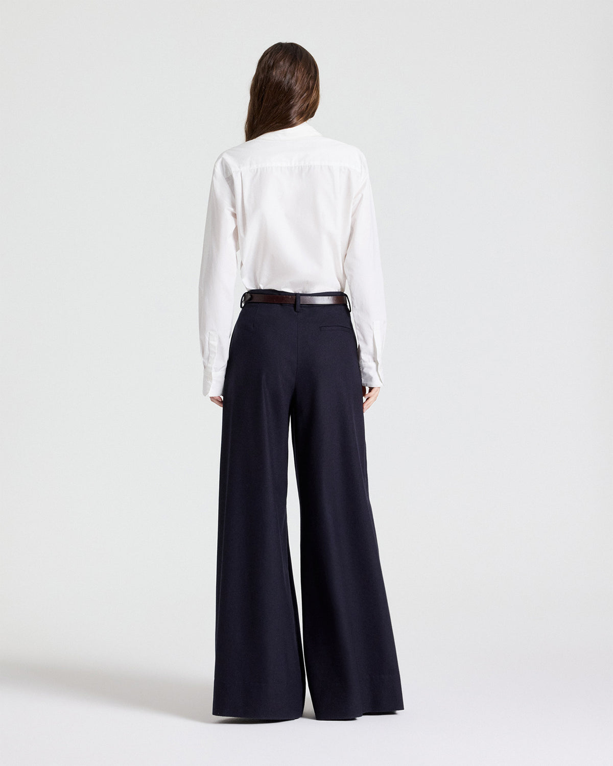 TWP White Cb Top with Tie in Cotton Poplin view 5