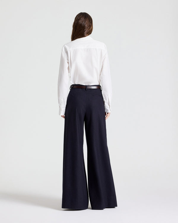 TWP White Cb Top with Tie in Cotton Poplin view 5