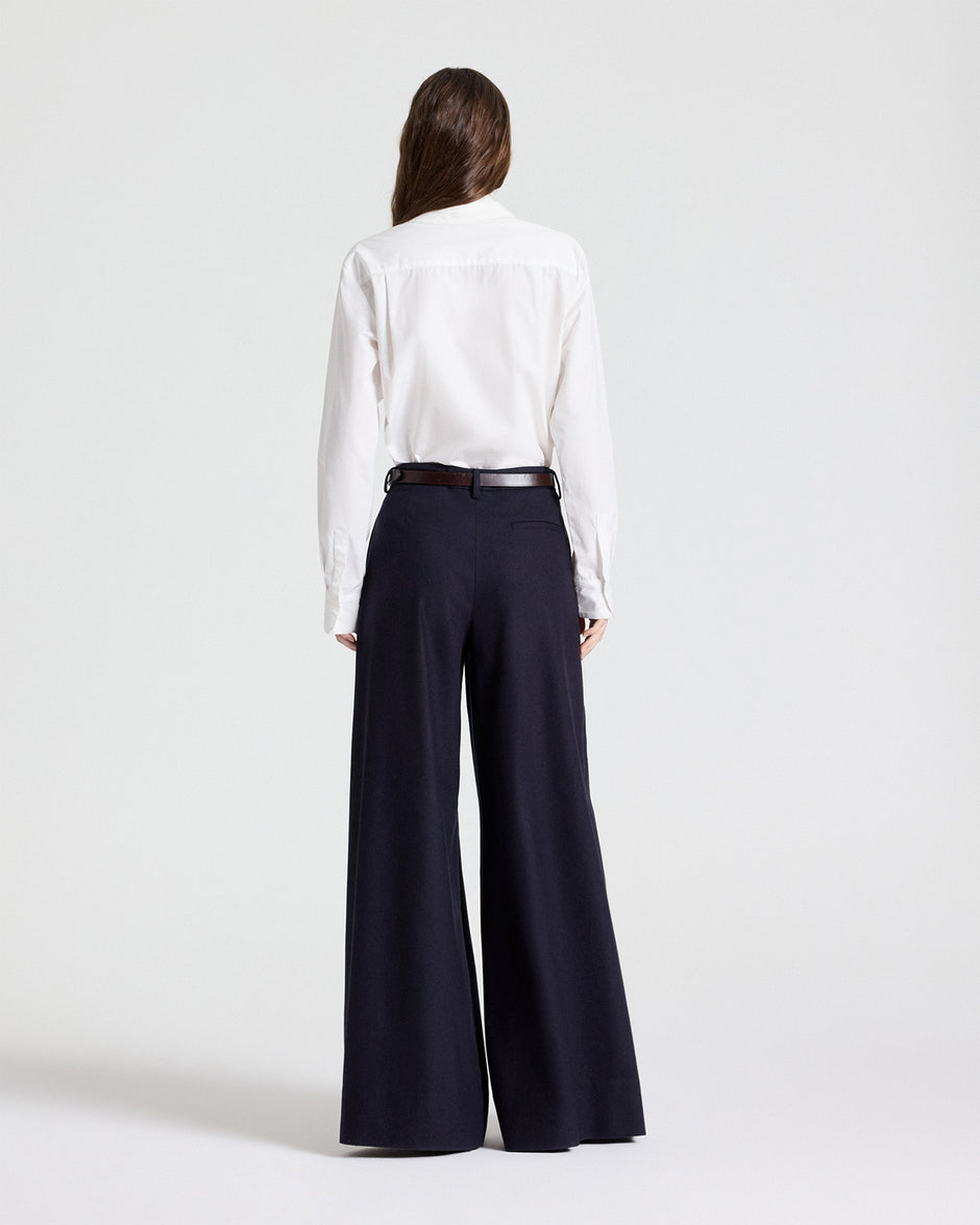 TWP White Cb Top with Tie in Cotton Poplin view 5