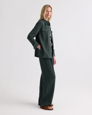 TWP Darkest spruce Lone Rider Shirt in Malfile Viscose view 5