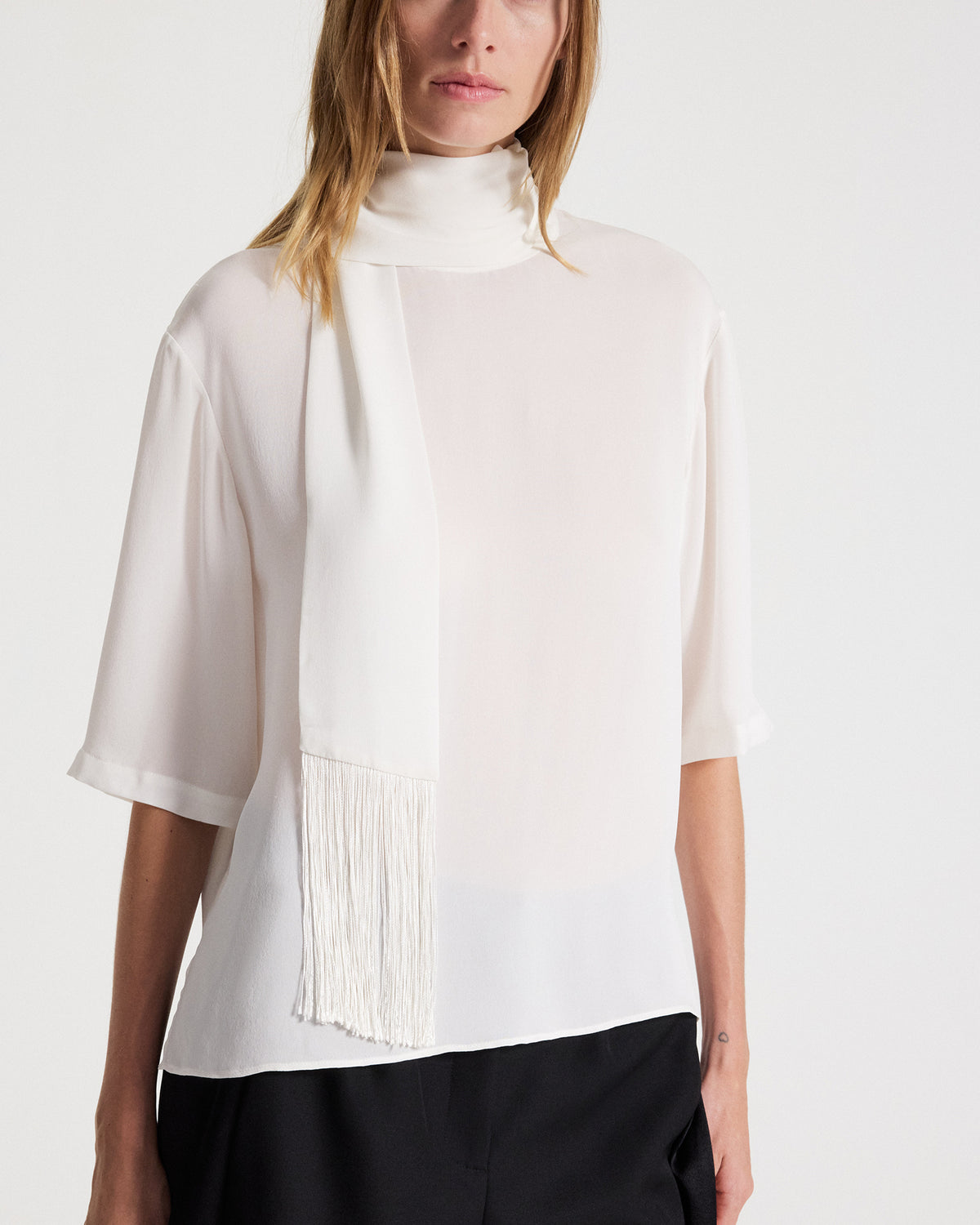 TWP Ivory The Aside Top in Silk Georgette view 2