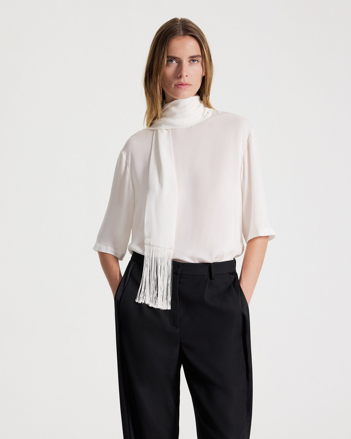 TWP Ivory The Aside Top in Silk Georgette view 1