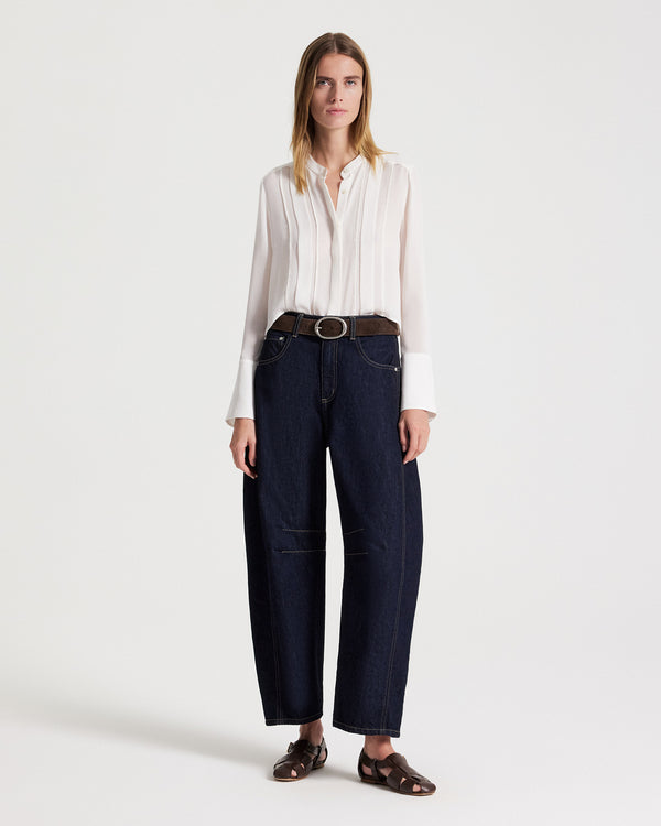 TWP Ivory Patti Top with Pleated Bib in Bugle and Seed Beads view 3