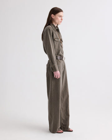 TWP Slate Yellowstone Shirt in Natural Denim view 4
