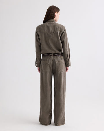 TWP Slate Yellowstone Shirt in Natural Denim view 5