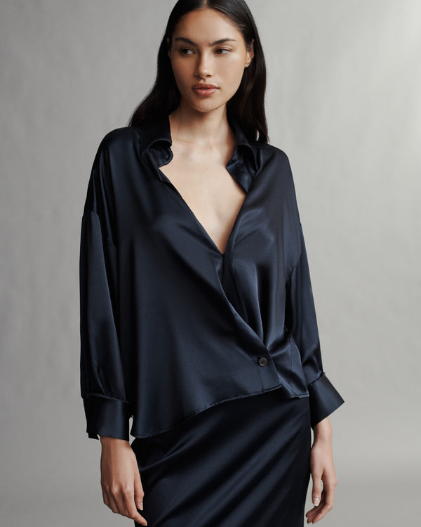 TWP Midnight Run, Don&#39;t Walk Top in Silk Charmeuse view 2