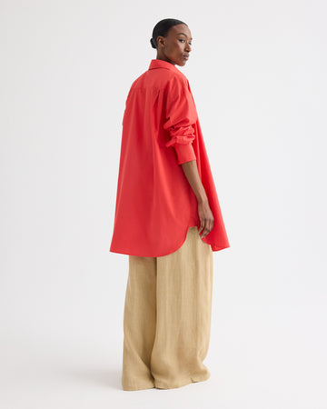 TWP Tomato Big Joe Shirt Dress in Superfine Cotton view 4