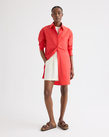 TWP Tomato Big Joe Shirt Dress in Superfine Cotton view 1