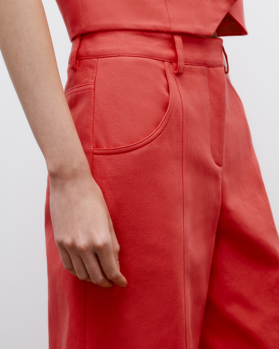 TWP Poppy Dee&#39;s Trouser in Cotton Linen Twill view 3