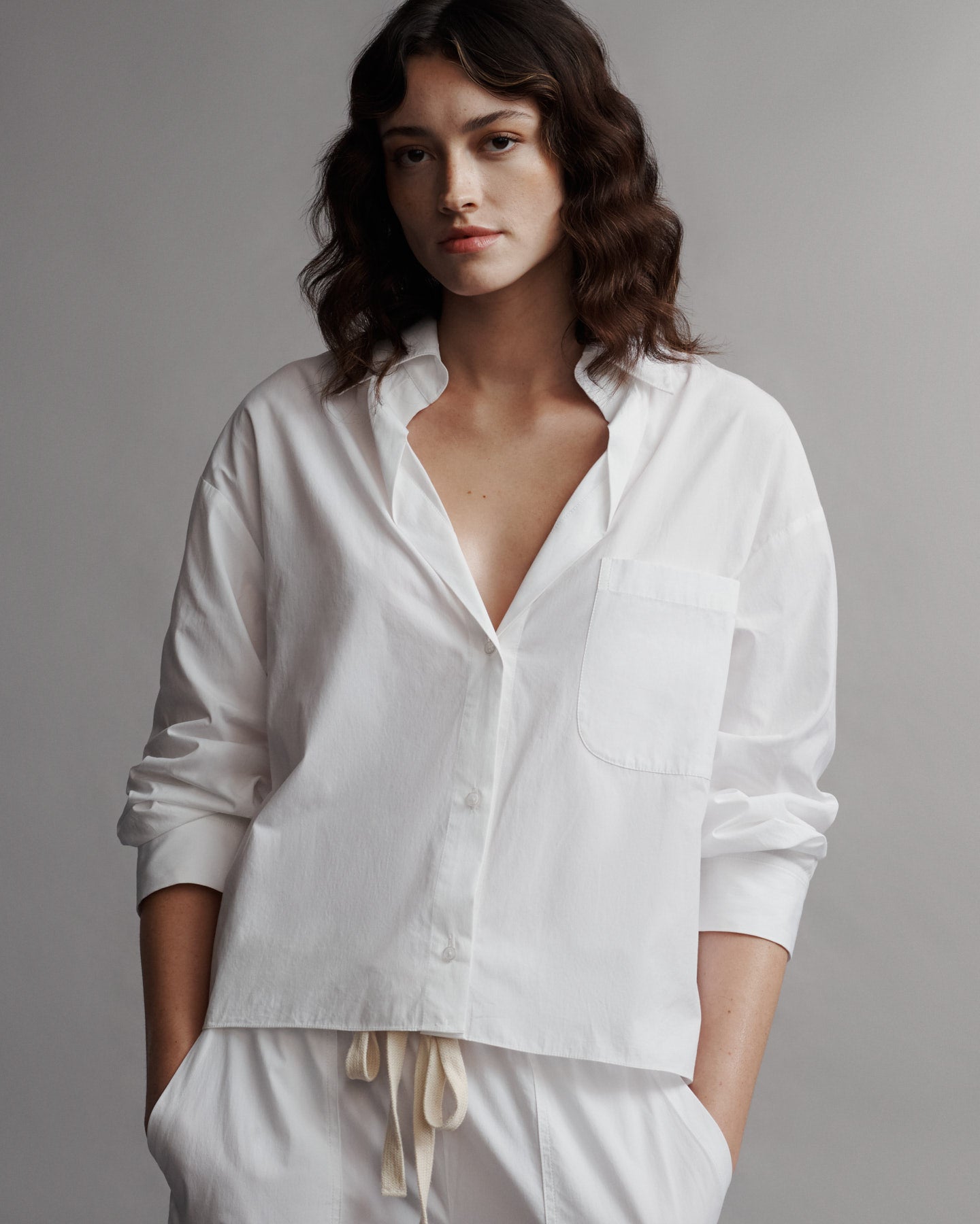 TWP White The Day After Shirt in Vintage Washed Cotton Poplin view 1