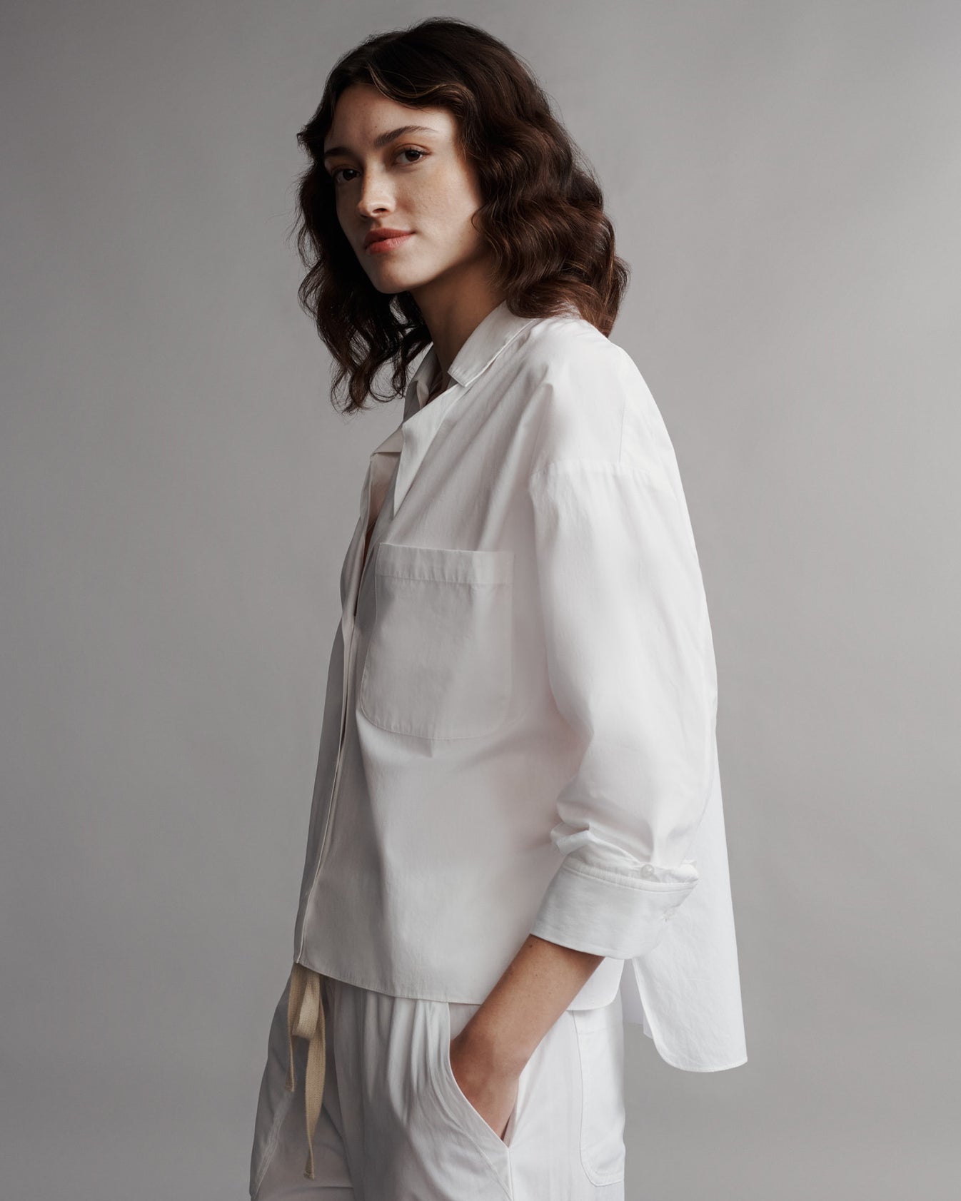 TWP White The Day After Shirt in Vintage Washed Cotton Poplin view 3