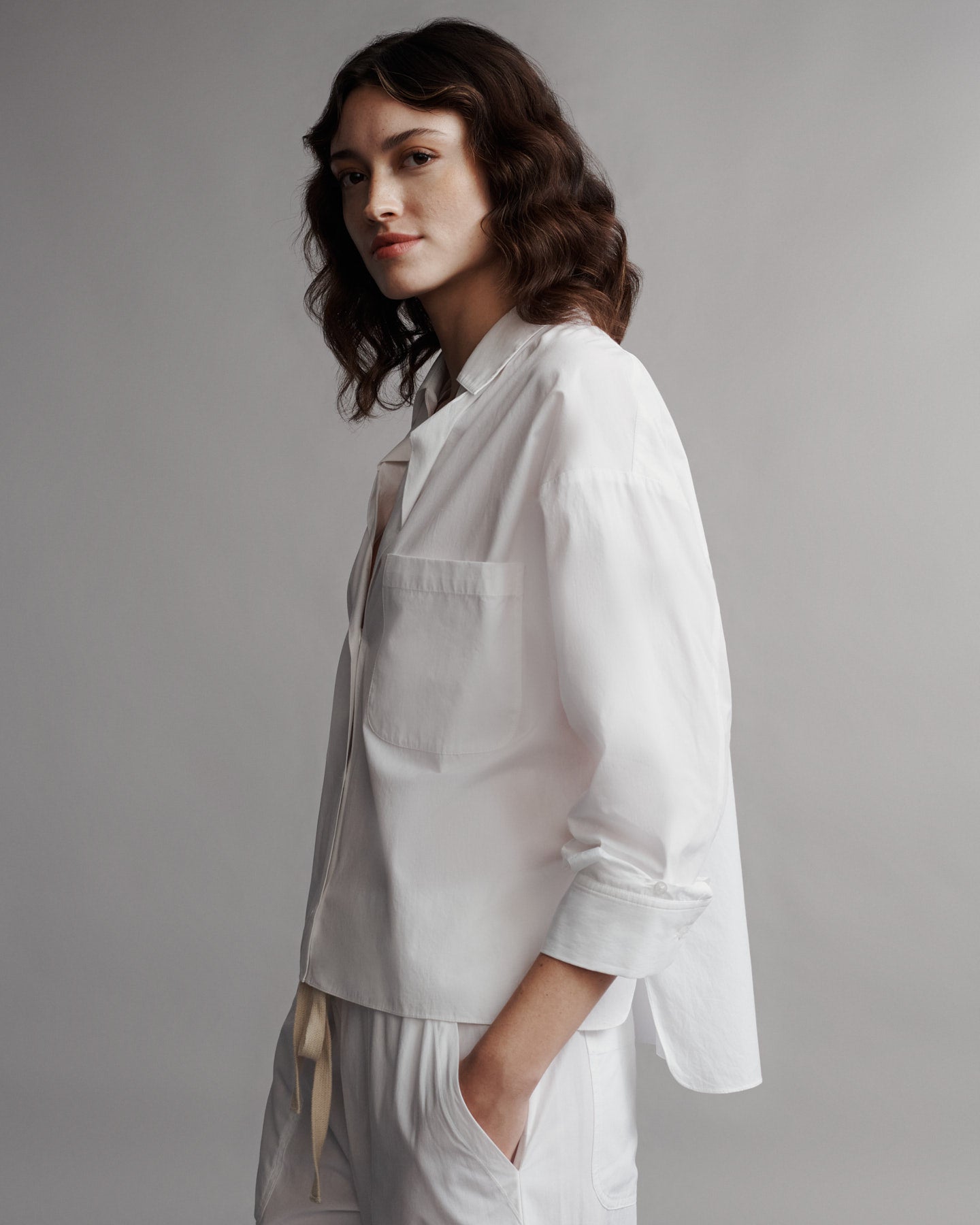 TWP White The Day After Shirt in Vintage Washed Cotton Poplin view 3