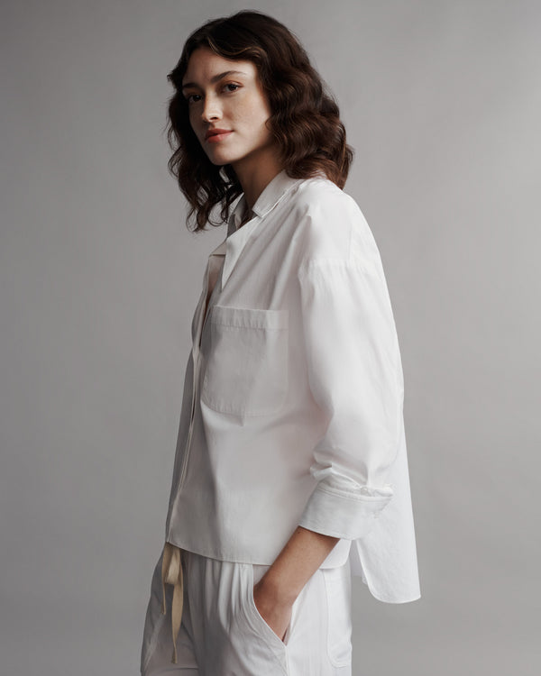 TWP White The Day After Shirt in Vintage Washed Cotton Poplin view 3