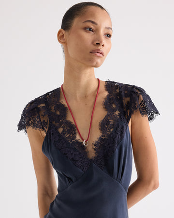 TWP Midnight Lace Gown in Silk Charmeuse view 4