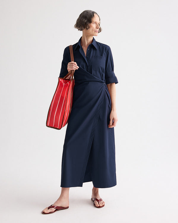TWP Midnight New Earl Dress in Superfine Cotton Shirting view 3