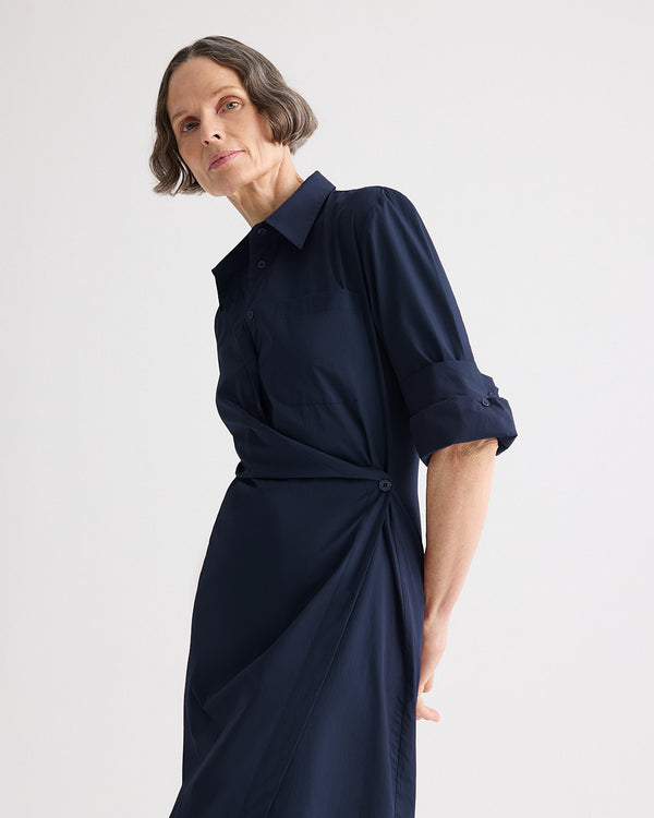 TWP Midnight New Earl Dress in Superfine Cotton Shirting view 1