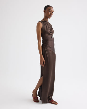 TWP Delicioso On The Side Dress in Washed Silk Charmeuse view 4