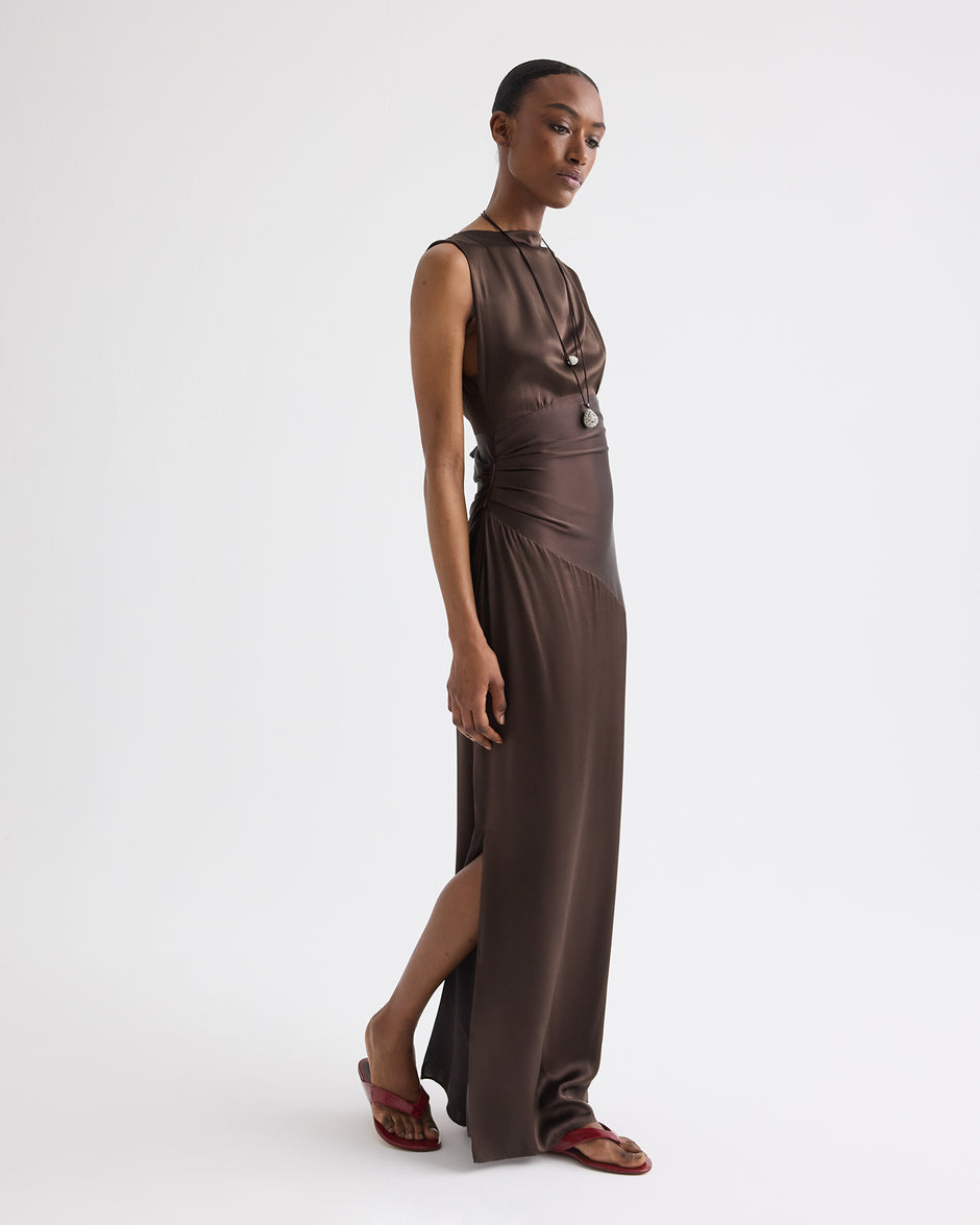 TWP Delicioso On The Side Dress in Washed Silk Charmeuse view 4