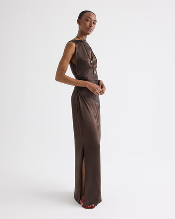 TWP Delicioso On The Side Dress in Washed Silk Charmeuse view 1