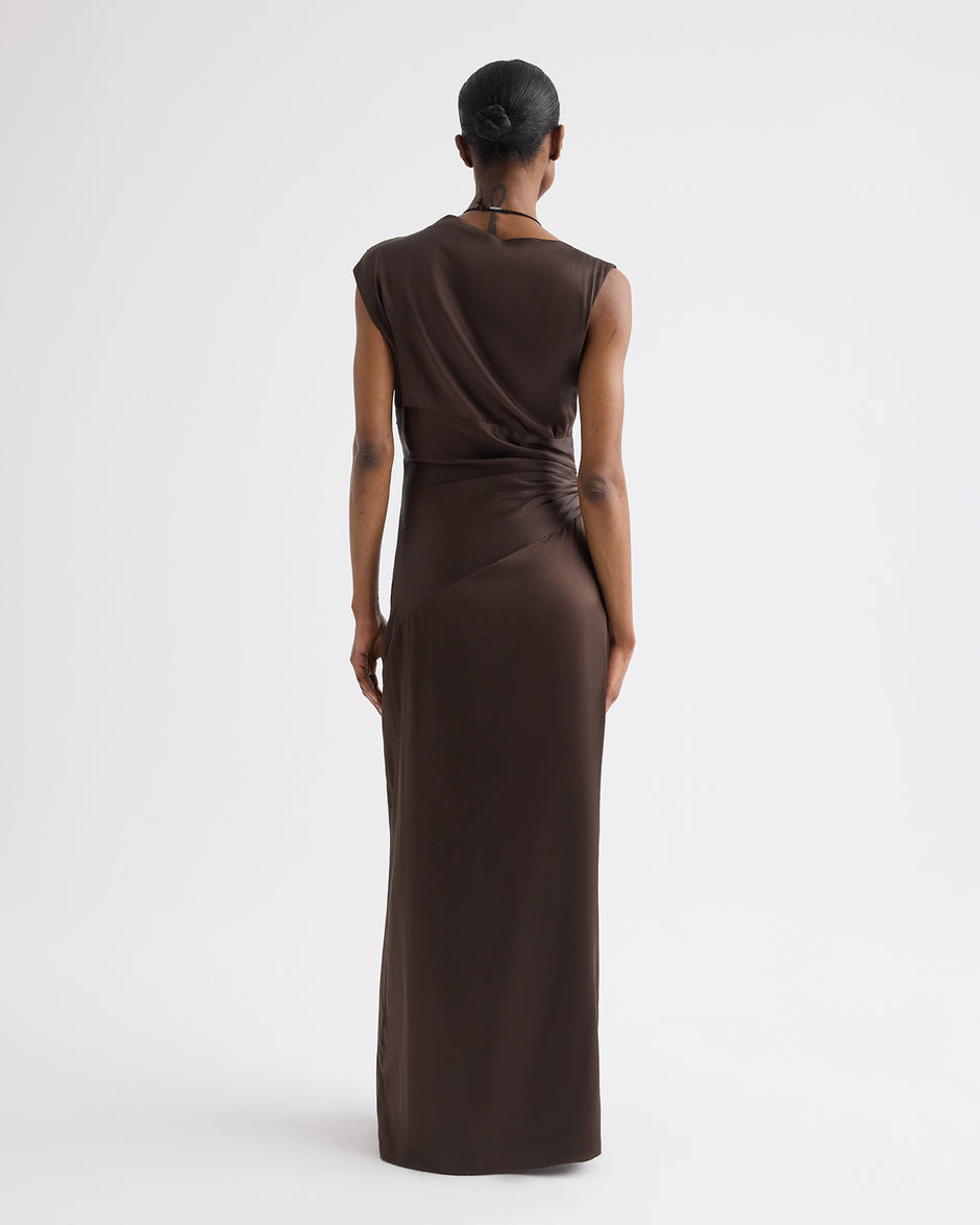 TWP Delicioso On The Side Dress in Washed Silk Charmeuse view 5