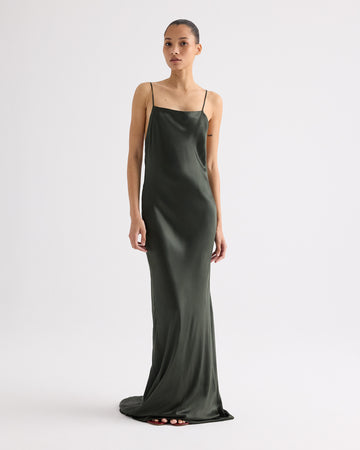 TWP Rosen Scoop Back Slip Dress in Stretch Superwashed Silk view 2